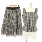  M z серый si-M'S GRACY выставить серебристый жевательная резинка проверка блуза безрукавка передний открытие юбка mi утечка длинный 38 36 чёрный белый 