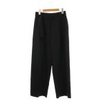 ショッピングオックス トゥモローランドコレクション 25SS ストレッチオックスベルテッドパンツ テーパードワイド 34 ネイビー /ES ■OS レディース