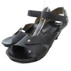 マルニ MARNI ストラップサンダル レザー ヒール 36 黒 ブラック /JS レディース