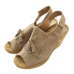 カルザノール Calzanor サンダル ウェッジソール スエード 37 グレー /SS ■OS レディース