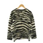 ショッピングmarc マークジェイコブス MARC JACOBS ウールモヘヤボーダーセーター XS ブラック オフホワイト /DO ■OS レディース