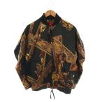 ヴィヴィアンウエストウッドレッドレーベル Vivienne Westwood RED LABEL 総柄ブルゾン ジャケット ジップアップ 00 ブラック /HK ■OS レ