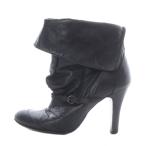 アンテプリマ ANTEPRIMA ベルトデザイン ヒールブーツ ショートブーツ レザー 22.5cm 黒 ブラック /SR レディース