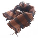 kati and ko-Khadi and co шерсть проверка бахрома muffler чай Brown /SR женский 