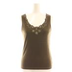  Lounie LOUNIEbiju- оборудование орнамент ламе ребра вязаный майка безрукавка Brown /HK #OS женский 