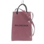 バレンシアガ BALENCIAGA ショッピング フォンホルダー ショルダーバッグ ロゴ ピンク 593826 /SR ■OH レディース