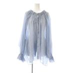 デプレ DES PRES トゥモローランド ハイツイストローン ネックギャザーブラウス ストライプ 36 ブルー /DF ■OS レディース