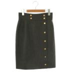 ショッピングシャネル シャネル CHANEL 金釦ミニスカート ラップスカート ひざ丈 38 グレー 150385G0 A 230078 /CX ■OS ■SH レディース