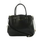 サマンサタバサ Samantha Thavasa トラペズミニヨン ボストンバッグ 大サイズ 2way ハンドバッグ ショルダーバッグ 黒 ブラック /MI ■OS