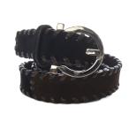 サルヴァトーレフェラガモ Salvatore Ferragamo ベルト ガンチーニ スエード S ブラウン ブラック /YO8 ■OH レディース