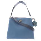 コーチ COACH ウィロウ ショルダー バッグ カラーブロックバッグ ハンドバッグ 青 ブルー C2590 /SR レディース
