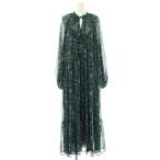 ショッピングロンハーマン ロンハーマン Ron Herman 24AW フラワープリントシアーワンピース ロング 長袖 S グリーン マルチカラー /DO ■OS レディース