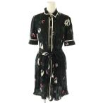 ショッピングケイトスペード ケイトスペード KATE SPADE 花柄 ワンピース ミニ 半袖 0 ブラック /DF ■OS レディース