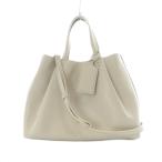 ザラ ZARA ステッチシティバッグ 2WAY トート ショルダー アイボリー ベージュ /RI ■OS レディース