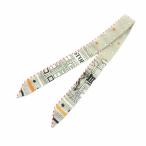 ショッピングHERMES エルメス HERMES ツイリードールキャンディ パリステーション スカーフ シルク 総柄 グレージュ 黒 ブラック 白 ホワイト オレンジ /MI ■O