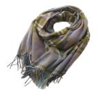 ジョンストンズオブエルガン Johnstons of Elgin ストール マフラー チェック カシミヤ フリンジ マルチカラー /YO10 レディース