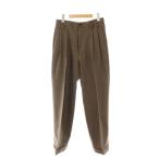 ショッピングマルジェラ メゾンマルジェラ 1 Maison Margiela 1 Pleats Wool Pants タック チェック パンツ ストレート ボタンフライ ウール 40 茶 黒
