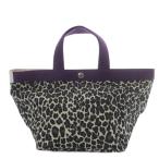 エルベシャプリエ Herve Chapelier 小田急新宿限定 707F パンサー 舟型トートM レオパード ヒョウ柄 ハンドバッグ ブラック パープル