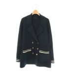 ザラ ZARA クロスニットブレザージャケット USAM ネイビー ホワイト /DO ■OS レディース