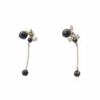  Agete agete оникс жемчуг серьги очарование чёрный черный Gold цвет /SR женский 