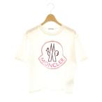 ショッピングmoncler モンクレール MONCLER ロゴプリントTシャツ カットソー 半袖 XS 白 ホワイト /AT ■OS レディース