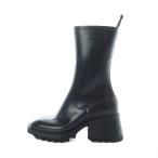 ショッピングchloe クロエ CHLOE BETTY レインブーツ 長靴 36 23cm 黒 ブラック チャンキーソール ブロックヒール CHC19W239G800136W /RI ■OS レディース