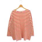 ショッピングARMEN アーメン ARMEN BOAT-NECK BASQUE SHIRT カットソー Tシャツ ボーダー 0 ライトベージュ レッド /ES ■OS レディース