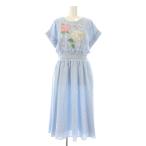 チェスティ Chesty アジサイ刺繍ギンガムチェックワンピース 1 ライトブルー ホワイト マルチカラー /DO ■OS レディース