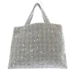 ショッピングmiddle ソレイル soleile ツイードバッグ middle ハンドバッグ グレー シルバー色 /SR レディース