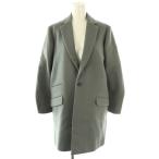 ドゥロワー Drawer 裏地ヒョウ柄 チェスターコート アウター 38 グレー /DF ■OS レディース