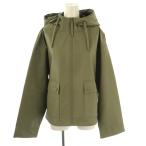 ザラ ZARA フードジャケット ジップアップ M カーキ /HK ■OS レディース