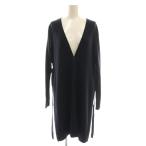 ルネ Rene ベーシック basic サイドリボンロングカーディガン ニット 34 ネイビー /DF ■OS レディース