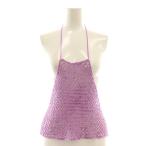  не использовался товар Ame li Vintage Ameri VINTAGE 25SS MEDI HALTER NECK KNIT ACCESSORY вязаный бюстье biju-F лиловый /CX #OSreti