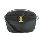 ショッピングフェラガモ サルヴァトーレフェラガモ ヴァラリボン クロスボディバッグ ショルダーバッグ レザー 黒 ブラック A214183 /MI ■OS レディース