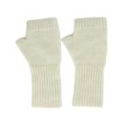  United Arrows красота &amp; Youth вязаный длинный ребра палец отсутствует перчатка перчатки слоновая кость 1837-699-1029 /RI #OS