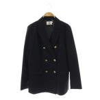 未使用品 ジェイプレス J.PRESS UNISEX ネイビーブレザー ダブル 金釦 ジャケット テーラード 11 ネイビー /DF ■OS メンズ レディース