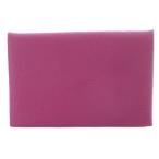  Hermes HERMESkaru vi Duo чехол для пропуска ячейка для монет кошелек для мелочи .she-bru rose лиловый W печать /YO20 #OH женский 