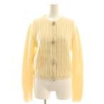 ミュウミュウ miumiu ビジューボタン カシミヤ カーディガン ニット 38 アイボリー /DF ■OS レディース