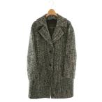 マッキントッシュ ロンドン MACKINTOSH LONDON DURRIS デュリス ウールツイードコート アウター 38 ブラック ホワイト /DF ■OS レディース