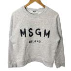  M e волокно - M MSGM Logo тренировочный футболка la gran обратная сторона ворсистый S светло-серый #FY женский 