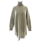メゾンマルジェラ 4 Maison Margiela 4 エルボーパッチウールタートルネックニットワンピース ミニ 長袖 S グレー /AT ■OS レディース