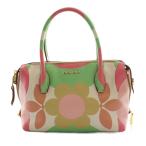 ミュウミュウ miumiu マドラスフラワー ハンドバッグ レザー マルチカラー ピンク 白 ホワイト /SS ■OS レディース