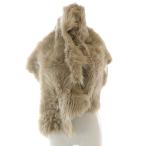 ショッピングカール カールドノヒュー KARL DONOGHUE ムートン ショール ストール 茶色 ブラウン /SR