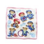 フェイラー リトルスキッパーズ タオルハンカチ ハンドタオル マルチカラー 白 ホワイト ピンク ブラウン クマ柄 ベア柄 キャラクター