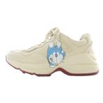 ショッピングドラえもん グッチ GUCCI ドラえもん ライトンレザー スニーカー 35 ベージュ 655037 /SR レディース
