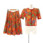  Yves Saint-Laurent YVES SAINT LAURENT выставить общий рисунок no color жакет юбка колено длина M красный многоцветный женский 