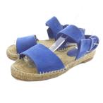 セリーヌ CELINE フィービー期 エスパドリーユ サンダル ストラップ スエード 35 青 ブルー /SR レディース