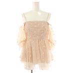 スナイデル SNIDEL 25AW バリエオフショルレースチュニック F ピンクベージュ /DO ■OS レディース