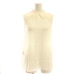 ショッピングMIUMIU ミュウミュウ miumiu フリル レース ノースリーブシャツ ブラウス シアー 38 ライトベージュ /CX ■OS レディース