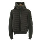 ショッピングモンクレール モンクレール MONCLER MAGLIONE TRICOT CARDIGAN ダウン切替 ニット ジャケット パーカー M チャコール /ES ■OS ■AD メンズ